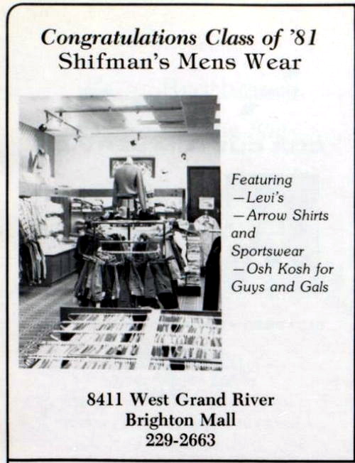 Brighton Mall - Shifmans Menswear 1981 (newer photo)